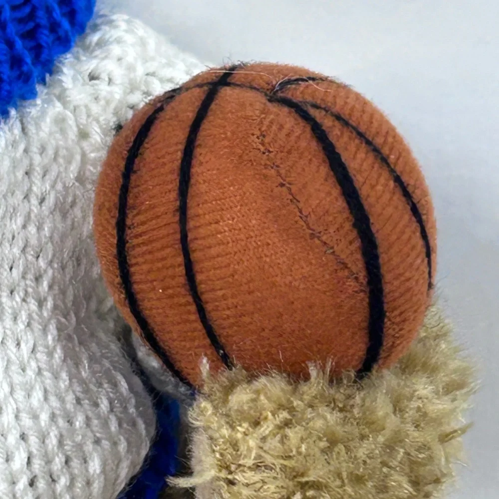 UK LOGO Blue and Brown‎ Stuffed Animal with Basketball